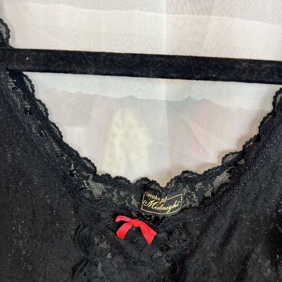 vintage 100% nylon tiered lace chemise slip dress steampunk gothic coquette - Picture 8 of 11